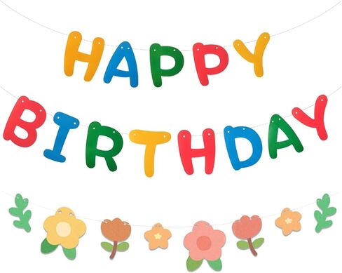 لافتة عيد ميلاد سعيد ملونة على شكل زهرة لحفلات أعياد الميلاد للأطفال ومستلزمات حفلات أعياد الميلاد in Kuwait