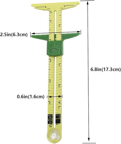 مجموعة ادوات قياس منزلقة على شكل حرف T 5 في 1 من قطعتين بمقاسات مختلفة مع مثلثات بدون متاعب، ادوات قياس مسطرة للخياطة والخياطة in Kuwait