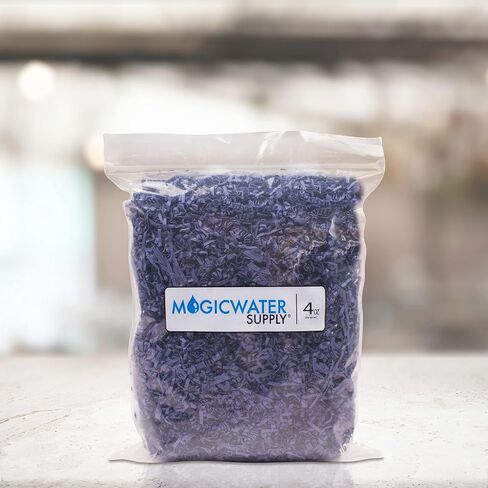 MagicWater Supply - 4 oz - Blue - Soft & Thin Crinkle Cut Paper Shred Filler great for Gift Wrapping, Basket Filling, Birthdays, Weddings, Anniversaries, Valentines Day, and other occasions in Kuwait