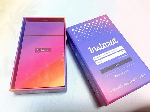 Atesswy InsTarot: 78-Card Social Lifestyle Tarot Deck | Sparkling Purple Edges | Standard Size: 4.75" x 2.75" (120mm x 70mm) in Kuwait