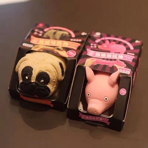 Holgosiu Squishy Pig Stress Squishy Piggie Squeeze Toy Anti-Anxiety Funny Pink Pig Toy Rebound Ball Fidget Toy Knead Sand Toy Pinch Stress Relieve ADD ADHD Helpful in Kuwait