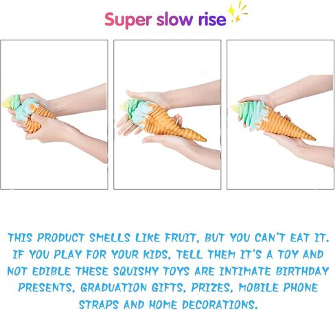 AILIMY 11 "بوصة السكويشات غالاكسي الشعلة الآيس كريم جامبو ارتفاع بطيء لطيف سوبر كبير السكويشات الغذاء لعبة رخيصة Kawaii in Kuwait