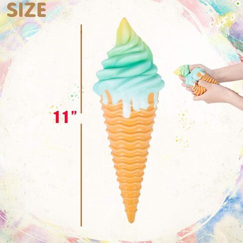 AILIMY 11 "بوصة السكويشات غالاكسي الشعلة الآيس كريم جامبو ارتفاع بطيء لطيف سوبر كبير السكويشات الغذاء لعبة رخيصة Kawaii in Kuwait