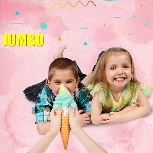 AILIMY 11 "بوصة السكويشات غالاكسي الشعلة الآيس كريم جامبو ارتفاع بطيء لطيف سوبر كبير السكويشات الغذاء لعبة رخيصة Kawaii in Kuwait