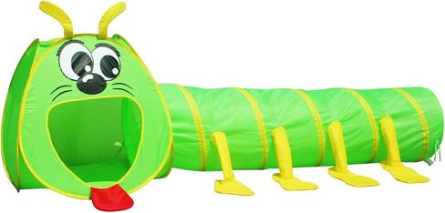 Big Mouth Caterpillar Tent 2pc Pop-up Children Play Tunnel Kids Discovery Station by POCO DIVO in Kuwait