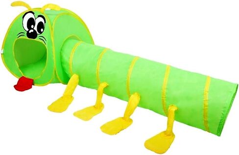 Big Mouth Caterpillar Tent 2pc Pop-up Children Play Tunnel Kids Discovery Station by POCO DIVO in Kuwait