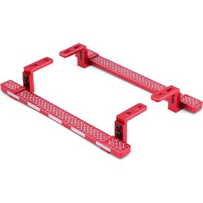 ZIWIJE Aluminum Side Step Running Board Rock Sliders for Traxxas TRX-4 RC Crawler Car (Red) in Kuwait