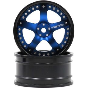 Hobbysoul 2 قطعة RC 1/10 إطارات عجلات من سبائك الألومنيوم سداسية 12 مم قابلة للتعديل باللون الأسود والأحمر تناسب 1:10 RC على الطريق الانجراف بجولة إطارات السيارات in Kuwait
