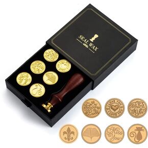 COKEENA Wax Seal Stamp Marker Kit, 12PCS Metallic Marker Pen for Wax Stickers-Wax Seal Marker with Bullet Tips for Wax Seals,Rocks,Cremics,Easter Egg, Wedding Cards, Scrapbook Crafts Markers
