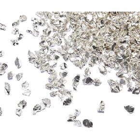 TWINKLING زجاج مطحون عالي اللمعان، زجاج مكسور، رقائق أحجار كريمة زجاجية لحرف الإيبوكسي الفنية المصنوعة من الراتنج DIY، فن الأظافر، طلاء الجيود، 1-3 مم (200 جم) (سيراميك أبيض)