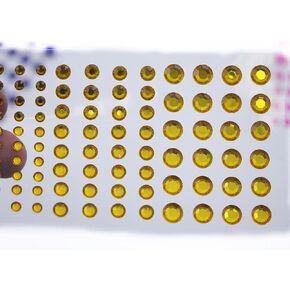 Brown Smokey Topaz Self Adhesive Acrylic Cabochons 3 Sizes 4mm 6mm 8mm Plastic Face Gems Stick On Body Jewels Hair Crystals for DIY Cards and Invitations Crafts Bling Sticker - 5 Sheets - 480PCS