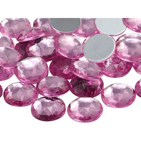 Allstarco 18mm Flat Back Round Acrylic Rhinestones Jewels Plastic Gems Embelishments for Cosplay/Costumes Jewelry Making - 120 Pieces (Assorted Colors Pack)
