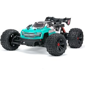 شاحنة اررما ريموت كنترول 1/10 كراتون 4X4 4S V2 BLX Speed ​​Monster Truck RTR (البطاريات والشاحن غير متضمنة)، أزرق، ARA4408V2T2 in Kuwait