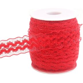 25 Yards Green Elastic Ruffle Ribbon for Sewing 3/4 inch Stretch Organza Lace Trim Crochet Elastic Band Clothing and Garment for DIY Headband-Clothes-Embellishment-Hat in Kuwait