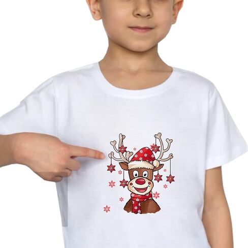 2 ورقة عيد الميلاد رقع الغزلان الحديد على نقل الحرارة يزين الإلكة عيد الميلاد الحيوان الشارات قابل للغسل للسترات البلوز جينز حقيبة الظهر معطف ديكورات حزب الأسرة in Kuwait