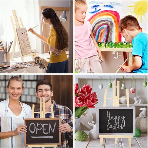 Ctosree 12 Pcs 16 Inch Table Top Easel for Painting Wooden Tabletop Easel Display for Canvas Photo Picture Sign Holder Tripod Art Painting Easel Christmas Gifts for Kids Adults School Painting in Saudi Arabia