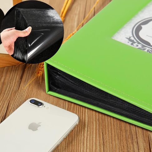 Vienrose Photo Album 4x6 300 Photos Leather Cover Picture Book with 300 Horizontal Pockets, Slip-in Picture Albums for Wedding Baby Vacation, Black in Kuwait