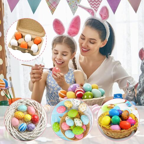 Newmemo 6 قطع لعبة البيض الخشبية ألعاب المطبخ البيض للأطفال لعب الطعام والطبخ والمطبخ التظاهر بمجموعة الطعام، صفار بيض عيد الفصح التظاهري بالأطفال يلعبون لعبة المطبخ، لعبة طعام الأطفال للأطفال، تعلم التنمية المبكرة in Kuwait