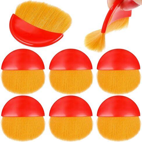 Boao 8 Pieces Flat Brush Applicator Artist Drawing Brush for Christmas DIY Craft Gesso, Oil Paint, Acrylic Painting, Watercolor, Furniture Cleaner(Red and Gold) in Saudi Arabia