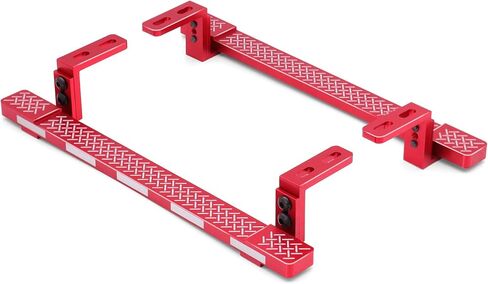 ZIWIJE Aluminum Side Step Running Board Rock Sliders for Traxxas TRX-4 RC Crawler Car (Red) in Kuwait