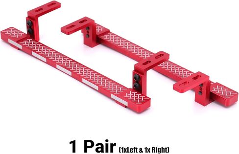 ZIWIJE Aluminum Side Step Running Board Rock Sliders for Traxxas TRX-4 RC Crawler Car (Red) in Kuwait