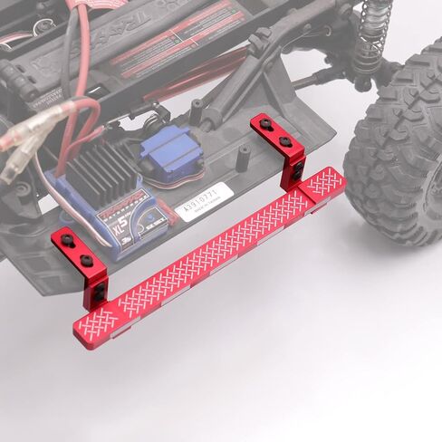 ZIWIJE Aluminum Side Step Running Board Rock Sliders for Traxxas TRX-4 RC Crawler Car (Red) in Kuwait