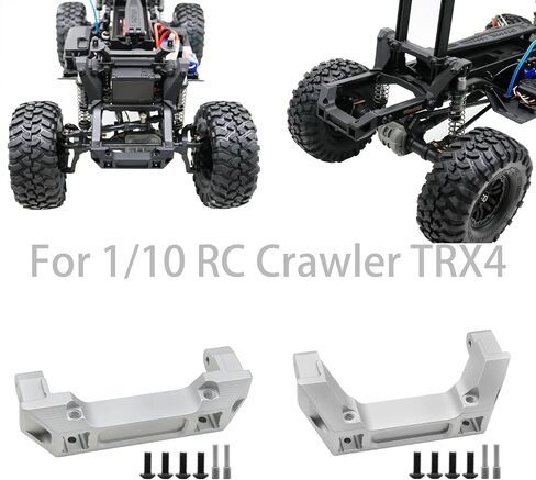 Linsvirgo 2 قطعة 1/10 RC الزاحف CNC من سبائك الألومنيوم الأمامي والخلفي مناسب لـ 1/10 RC Truck Crawler TRAXAS TRX4 Land Rover Defender/Sports Edition ترقية استبدال جزء الملحقات - أحمر in Kuwait
