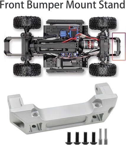 Linsvirgo 2 قطعة 1/10 RC الزاحف CNC من سبائك الألومنيوم الأمامي والخلفي مناسب لـ 1/10 RC Truck Crawler TRAXAS TRX4 Land Rover Defender/Sports Edition ترقية استبدال جزء الملحقات - أحمر in Kuwait