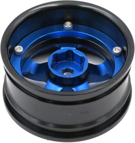 Hobbysoul 2 قطعة RC 1/10 إطارات عجلات من سبائك الألومنيوم سداسية 12 مم قابلة للتعديل باللون الأسود والأحمر تناسب 1:10 RC على الطريق الانجراف بجولة إطارات السيارات in Kuwait