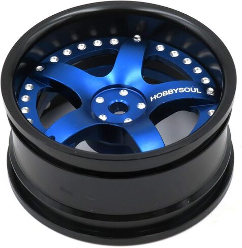 Hobbysoul 2 قطعة RC 1/10 إطارات عجلات من سبائك الألومنيوم سداسية 12 مم قابلة للتعديل باللون الأسود والأحمر تناسب 1:10 RC على الطريق الانجراف بجولة إطارات السيارات in Kuwait
