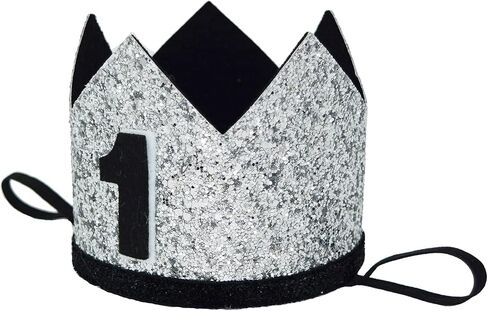 Glitter First Birthday Crown Baby Boy 1st Bday Party Hat Cake Smash Photo Prop in Saudi Arabia
