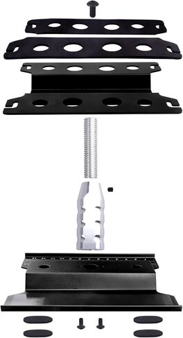 Aluminum Alloy RC Car Work Stand Repair Workstation with Screws Kit & 17mm Hex Wheel Wrench 360 Degree Rotation Lift/Lower for 1/8 1/10 1/12 Scale Cars Trucks Buggies (Black) in Saudi Arabia