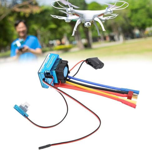 fuwinkr Brushless ESC Electric Speed Controller Waterproof Dustproof Brushless ESC Electronic Speed Controller for 1/10 RC Car Model(（80A）) in Kuwait