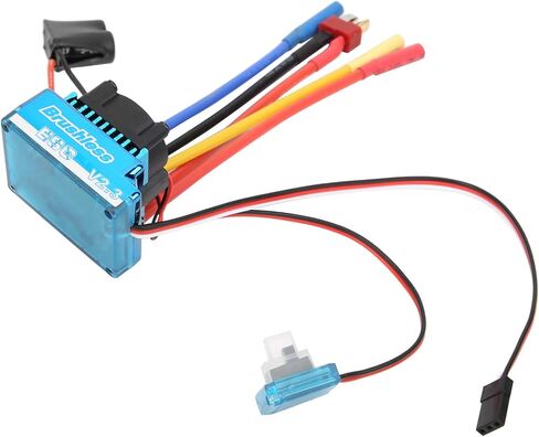 fuwinkr Brushless ESC Electric Speed Controller Waterproof Dustproof Brushless ESC Electronic Speed Controller for 1/10 RC Car Model(（80A）) in Kuwait