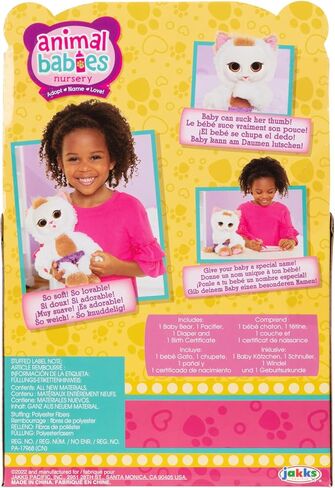 Animal Babies Baby Plush Bear - Yours to Name & Love! Includes Birth Certificate, Removable Diaper & Pacifier in Saudi Arabia