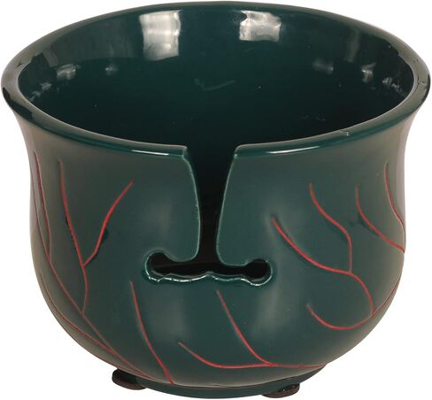 Mothes Day Yarn Bowl Gifts for Mom Abhandicrafts Ceramic Knitting Bowl, XXL Large Crocheting Yarn Holder (Caribbean Green Hand Engraving) in Kuwait