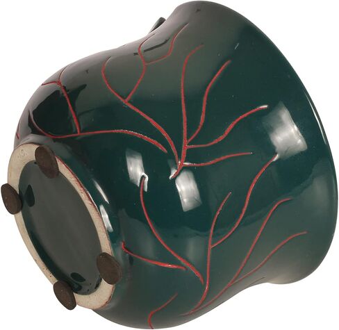 Mothes Day Yarn Bowl Gifts for Mom Abhandicrafts Ceramic Knitting Bowl, XXL Large Crocheting Yarn Holder (Caribbean Green Hand Engraving) in Kuwait