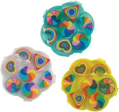 Seven Rainbow Erasers in a Case - 1 Set in Saudi Arabia