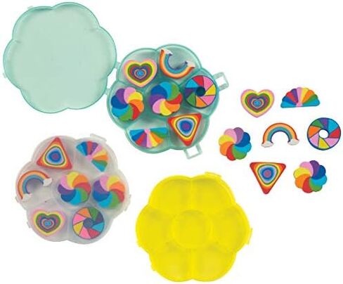 Seven Rainbow Erasers in a Case - 1 Set in Saudi Arabia