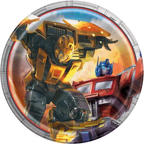 Round Dessert Paper Plates - 7", Transformers, 8 Pcs in Saudi Arabia