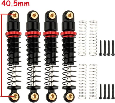 4PCS 40mm Shocks Damping Shock Absorber Damper for 1/24 Axial SCX24 AXI90081 RC Crawler Car Upgrade Parts (Black) in Saudi Arabia