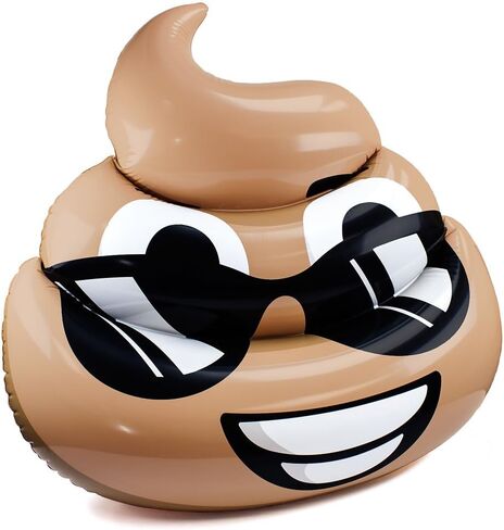 عوامة حمام سباحة تعبيري من دريمي ديوس - 14.7 سم جامبو بو قابل للنفخ - مرح مرح في الحمام حمام السباحة - إكسسوار حفلات السباحة - فينيل طفو عالي التحمل in Kuwait