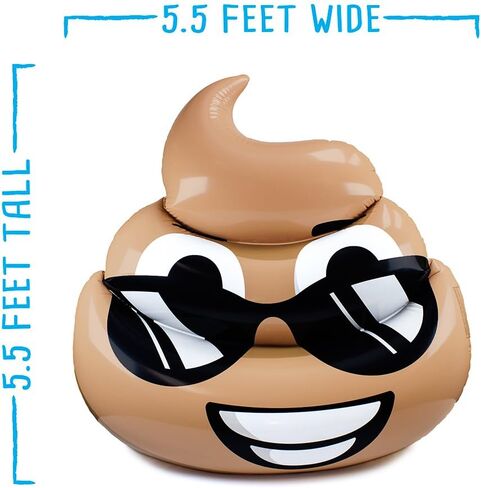 عوامة حمام سباحة تعبيري من دريمي ديوس - 14.7 سم جامبو بو قابل للنفخ - مرح مرح في الحمام حمام السباحة - إكسسوار حفلات السباحة - فينيل طفو عالي التحمل in Kuwait