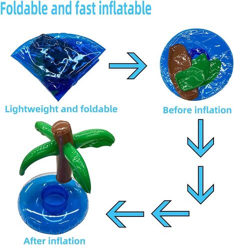 SETHOUS 8 Pack Bearded Dragon Bathtub Toy, Inflatable Floating Drinking Holders, Bathe Float Small Animal Toy for Lizard Tortoise, Drink Floats Inflatable Cup Coasters for Pool Party in Kuwait