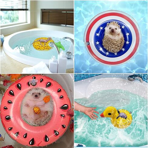 SETHOUS 8 Pack Bearded Dragon Bathtub Toy, Inflatable Floating Drinking Holders, Bathe Float Small Animal Toy for Lizard Tortoise, Drink Floats Inflatable Cup Coasters for Pool Party in Kuwait