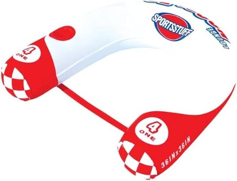 Sportsstuff Noodler 1 Inflatable Floating Lounge Chair with Cup Holder, Red & White in Saudi Arabia