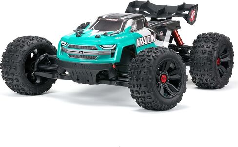 شاحنة اررما ريموت كنترول 1/10 كراتون 4X4 4S V2 BLX Speed ​​Monster Truck RTR (البطاريات والشاحن غير متضمنة)، أزرق، ARA4408V2T2 in Kuwait