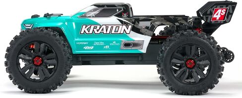 شاحنة اررما ريموت كنترول 1/10 كراتون 4X4 4S V2 BLX Speed ​​Monster Truck RTR (البطاريات والشاحن غير متضمنة)، أزرق، ARA4408V2T2 in Kuwait