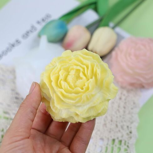 Tone Fun 2Pcs Tulips Candle Silicone Molds for Making Candle, Resin, Aromatherapy Candles, Handmade Wax Soap, Home Decor, Craft in Saudi Arabia
