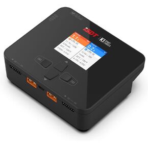 ISDT K1 RC شاحن بطارية ليبو مع توازن ثنائي القناة AC 100W DC 250Wx2 10A هواية شاحن ذكي لحياة 1-6S، Lilon، LiHv، Pb، NiMH / Cd LiPo شاحن توازن البطارية شاحن ليبو الذكي in Kuwait